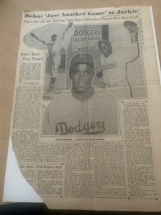 Sporting News Baseball Jackie Robinson Debut Another Game To Jackie