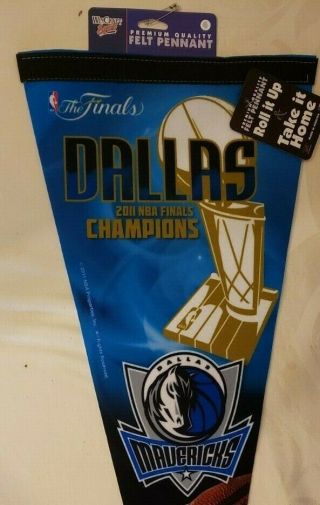 Dallas Mavericks 2011 NBA Finals Champions Basketball Premium Pennant 2