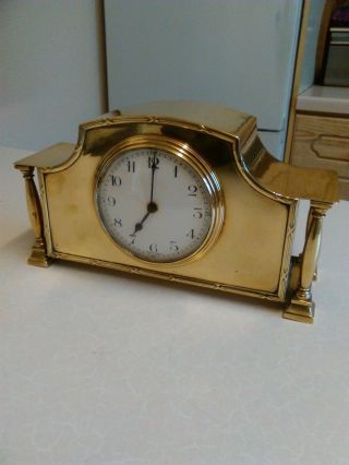 Antique Brass Cased French Mantel Clock (2946)