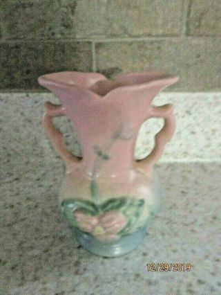 Hull Art Pottery Wildflower Double Handled Vase W - 1 - 5 1/2 Vintage 1940s