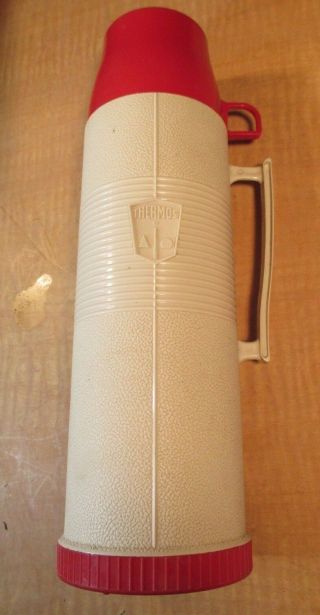 Vintage Thermos Hot / Cold Glass Insulated Vacuum Seal Model 2402 One Quart