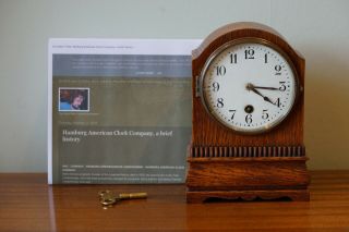 Antique Hac (hamburg American Clock Company) Bracket Clock,  Lovely