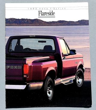 1992 Ford F - Series Flareside Pickup Sales Brochure 8 Pages 92fpkf