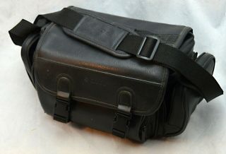 Vintage Sony Black Video Camera Bag,  Camcorder Case,  Faux Leather