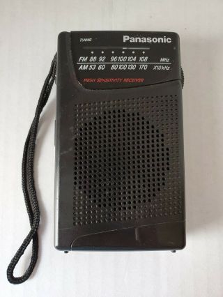 Vtg Panasonic Am/fm Transistor Hand Held Portable Radio Model Rf - 521