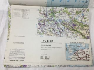 Vintage Tactical Pilotage Chart Tpc E - 2b 1984 Denmark Ger. ,  Netherlands Pol. ,  Swe