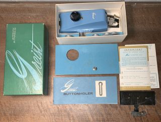 Vintage Greist Automatic Buttonholer Model 2 W/4 Templates.  Sewing.  Crafts.  Usa