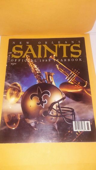 1988 Orleans Saints Yearbook Nfl Football Helmet Cover