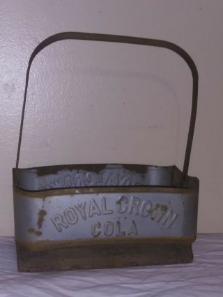 Vintage Royal Crown/rc Cola Metal 6 - Pack Carrier