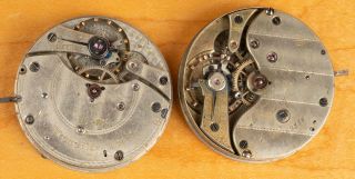 2 Antique Swiss Pocket Watch Movements Tiffany & Co,  C Leonville Locle Parts