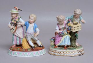 Two Antique German Porcelain Figures,  Seasons One Sitzendorf
