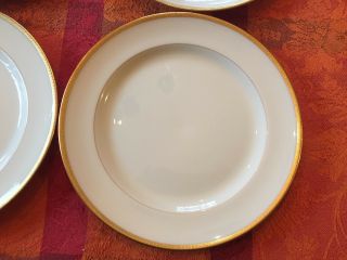 Antique Set Of 6 Lenox For Tiffany & Co.  Gold Rim 9 Inches Salad Plates 8/s62
