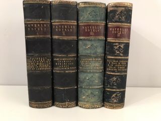 Antique Books - The Waverley Novels 1866 (4 Vols) - Rob Roy,  Ivanhoe