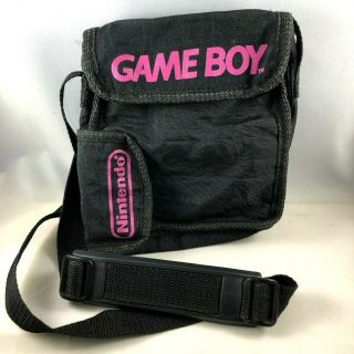 Vintage Nintendo Game Boy Carrying Case Pink / Black Oem Official