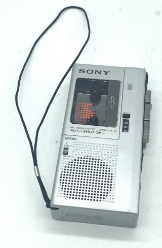 Vintage Sony M - 10 Microcassette Corder Made In Japan Engraved -