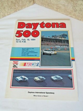 1984 Nascar Daytona 500 Official Souvenir Program Busch Clash Of 