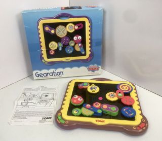 Vintage 1997 Tomy Gearation Mechanical Magnetic Gears Board Toy Complete
