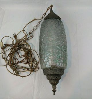 Vintage Mid Century Modern Hanging Chandelier Lamp