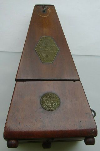 Vintage Antique Wood Metronome De Maelzel Paris Suisse Repair
