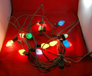 Vintage Christmas Lights C7 Bulbs All 15 Light String