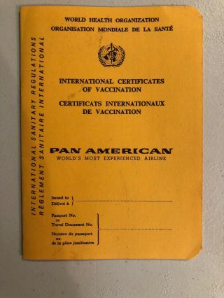 Vtg Pan American Airline Airplane World Health Int 