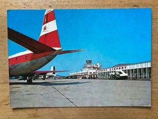 Cambrian Airways Vickers Viscount & Jersey Herald At Jersey Airport Postcard