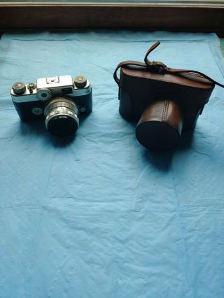 Vintage Argus 35mm Camera With F:4.  5 Lens And Case