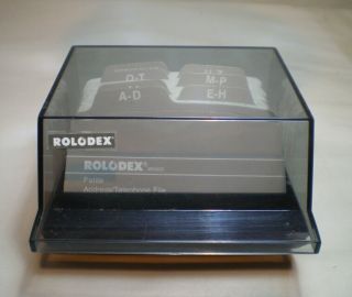 Vintage Rolodex Petite Covered Card Address File With Alphabet Dividers S - 300c