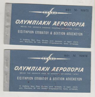 Greece Greek Olympic Airways Ticket X3