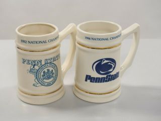 Penn State Football Nittany Lions National Champions 1982,  1986 Mugs