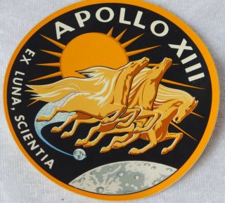 Vtg 1970 Apollo 13 Mission Nasa Official Issued Sticker Decal