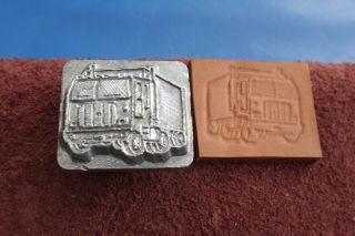 Leather Tools/ Vtg Craftool Co Usa 1 " Stamp 8355 Semi Truck