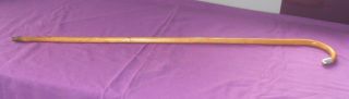 Antique 1918 J.  Howell Sterling Silver Tip Partridge Wood Walking Stick Cane