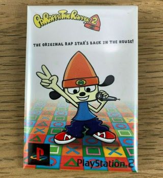 Parappa The Rapper 2 Sony Playstation 2 Promo Pin Back Button 2001 Vintage