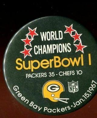Pin Sports Football - 1967 - Bowl I Green Bay Packers Large