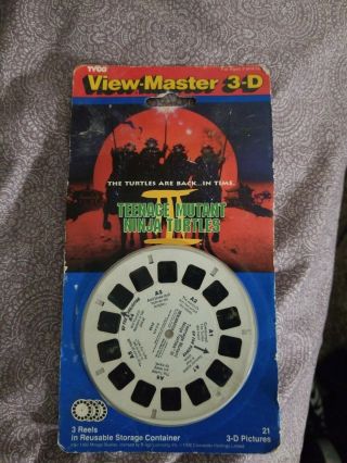 Vintage 1993 Tyco View - Master 3d Teenage Mutant Ninja Turtles 3 Reels