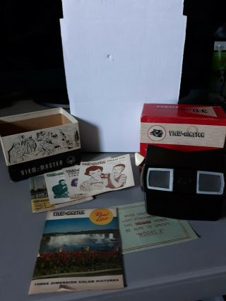 Vintage Viewmaster Model E Viewer W/ Box