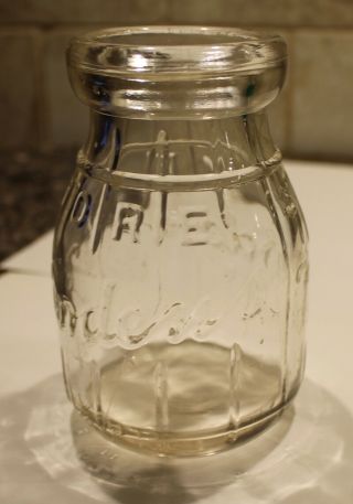 Vintage Borden ' s 1/2 pint Milk Bottle for STORE 2