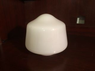 Vintage Frosted White Glass Globe Light Shade