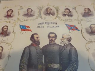 Vintage Our Heroes And Our Flags: Print/poster