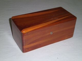 Vtg Lane Cedar Chest Miniature Salesman Sample Jewelry Trinket Wood Box Bridgetn