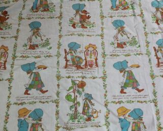 Vintage Holly Hobbie Twin Fitted Sheet American Greetings Robbie Heather Amy