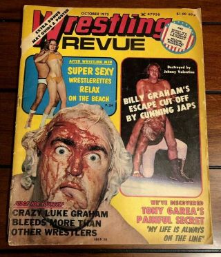 1975 Wrestling Revue October Crazy Luke Graham Billy Mil Mascaras The Sheik