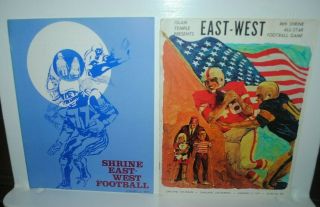 East - West Shrine All - Star Football Classic programs,  FOUR,  1971 1977 1986 1990 3