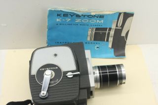 Keystone K - 7 Zoom 8mm Movie Camera - - Vintage E58u