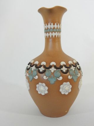 Antique Victorian Royal Doulton Lambeth Silicon Pottery Jug Ewer Vase Pot 2