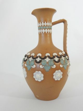 Antique Victorian Royal Doulton Lambeth Silicon Pottery Jug Ewer Vase Pot 3