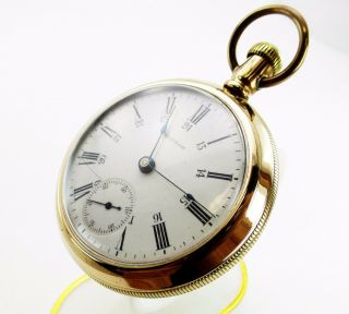 Waltham Open Face Antique 18s 7 Jewels Pocket Watch 1902 No.  11122668