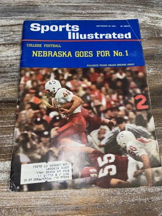 Sports Illustrated Sept 30,  1965 Nebraska Goes For No.  1 Frank Solich Cover