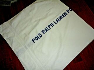 Vintage Ralph Lauren Rl Polo Blue White (1) Beach Towel 36 X 70